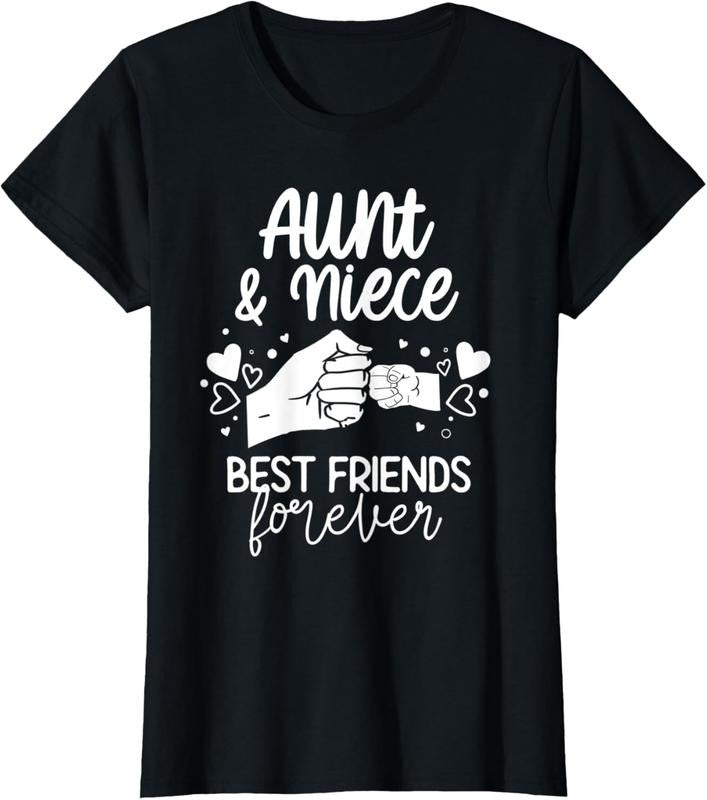 100% Cotton Aunt And Niece Best Friends Forever Matching Outfits T-Shirt