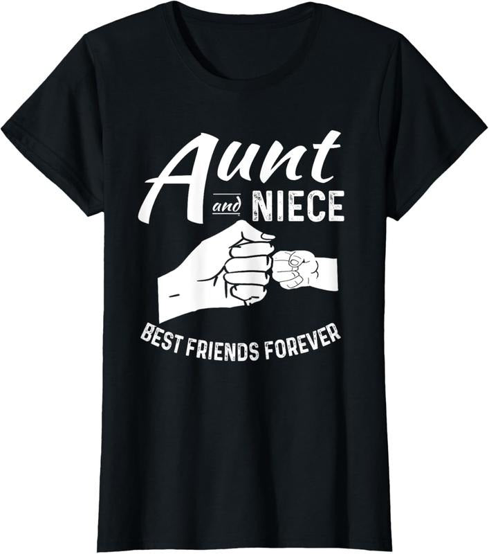 100% Cotton Aunt And Niece Matching Outfits Women and T-Shirt T-Shirt