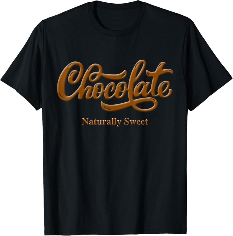 100% Cotton Chocolate Naturally Sweet Tee Proud-Black Woman T-Shirt