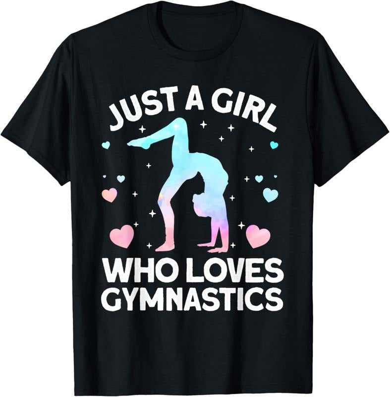 100% Cotton Cool Gymnastics Art For Women Girls Gymnastics Gymnast T-Shirt