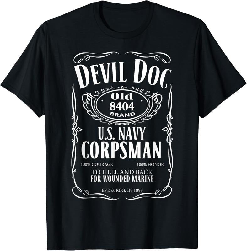 100% Cotton Corpsman 8404 DevilDoc Gift For Corpsman T-Shirt