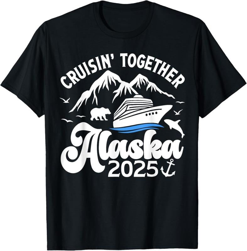 100% Cotton Cruising Alaska Together 2025 Cruise Trip Vacation Matching T-Shirt