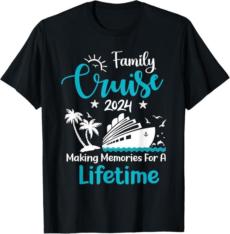 100% Cotton Family Cruise 2024 Making Memories For A Lifetime Matching T-Shirt