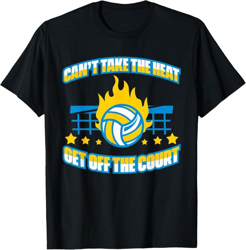 100% Cotton Funny Volleyball Player - Can't Take The Heat T-Shirt
