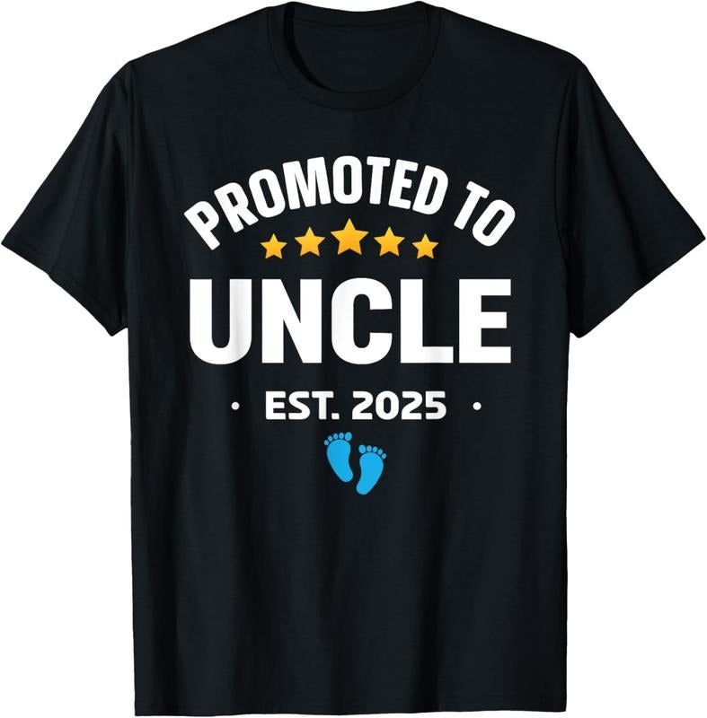 100% Cotton Gifts First Time Uncle 2025 T-Shirt