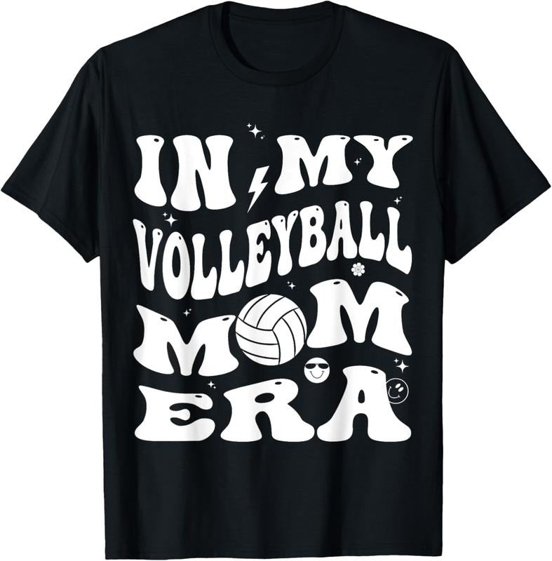 100% Cotton In My Volleyball Mom Era Groovy T-Shirt