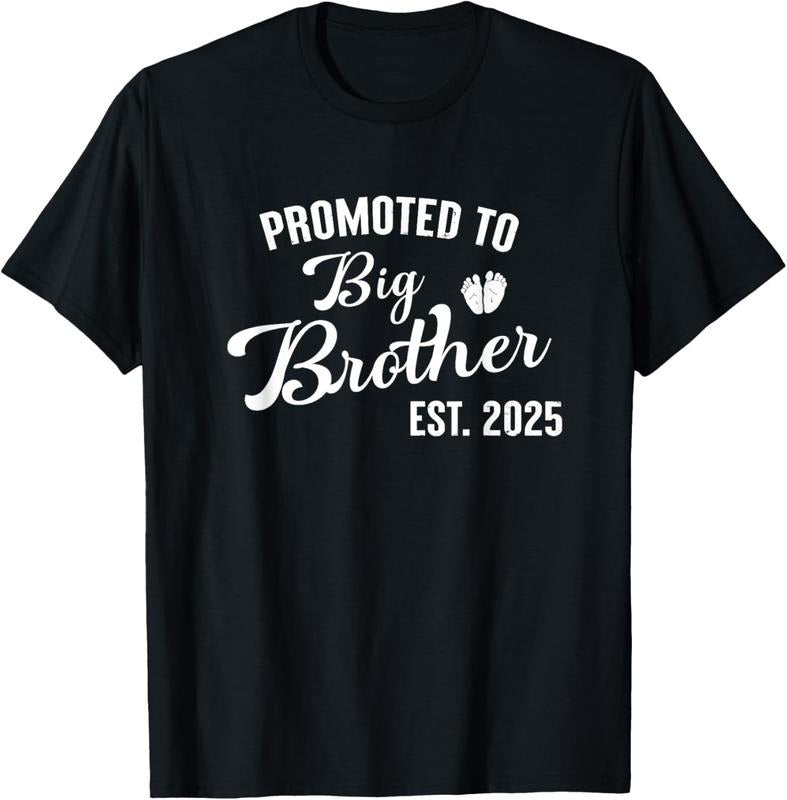 100% Cotton Promoted to Big Brother Est 2025 First Time Big Brother 2025 T-Shirt