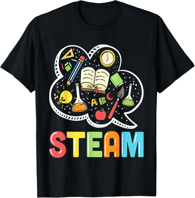 100% Cotton STEAM Teacher And Student Back To School STEM T-Shirt