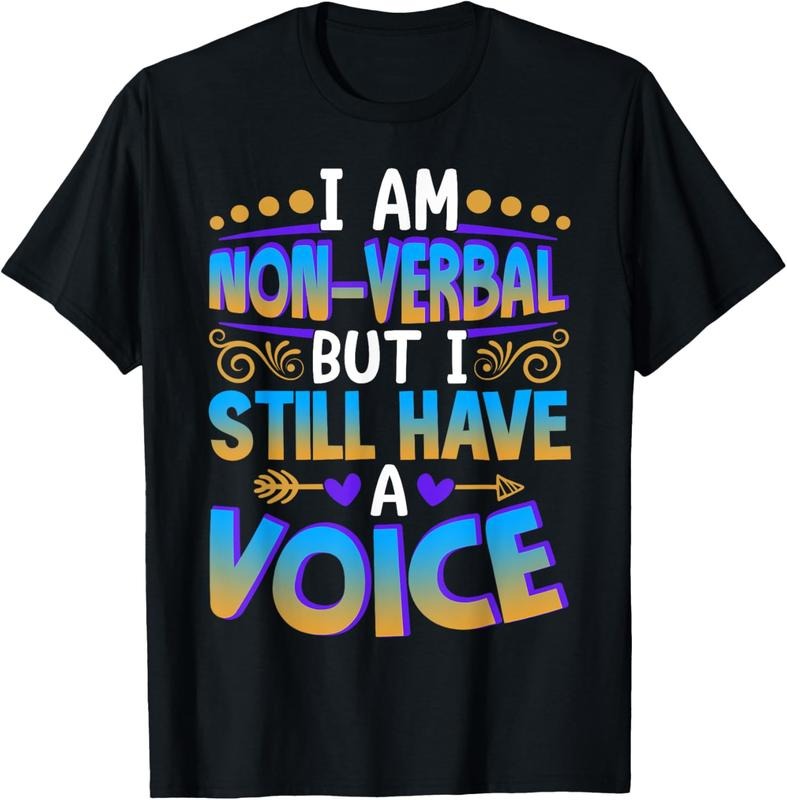 100% Cotton Special Needs NonVerbal Autism Awesome Gift T-Shirt