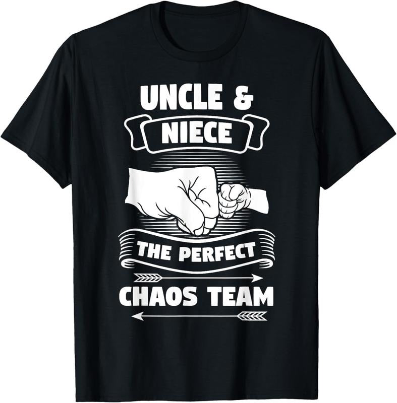 100% Cotton Uncle Niece A Perfect Chaos Team Godfather Gift T-Shirt