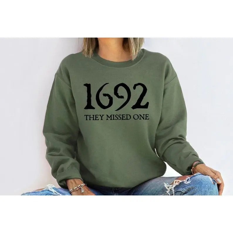 1692 They Missed One Halloween Sweatshirt Salem 1692 Sweater Sanderson Sisters Sweatshirt Salem Witch Trial Witchy Gift for Halloween Women