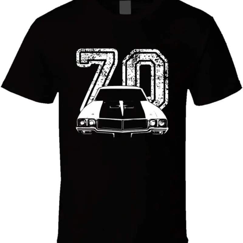 1970 Skylark Gsx Front End Silhouette Retro Muscle Car Enthusiast T Shirt