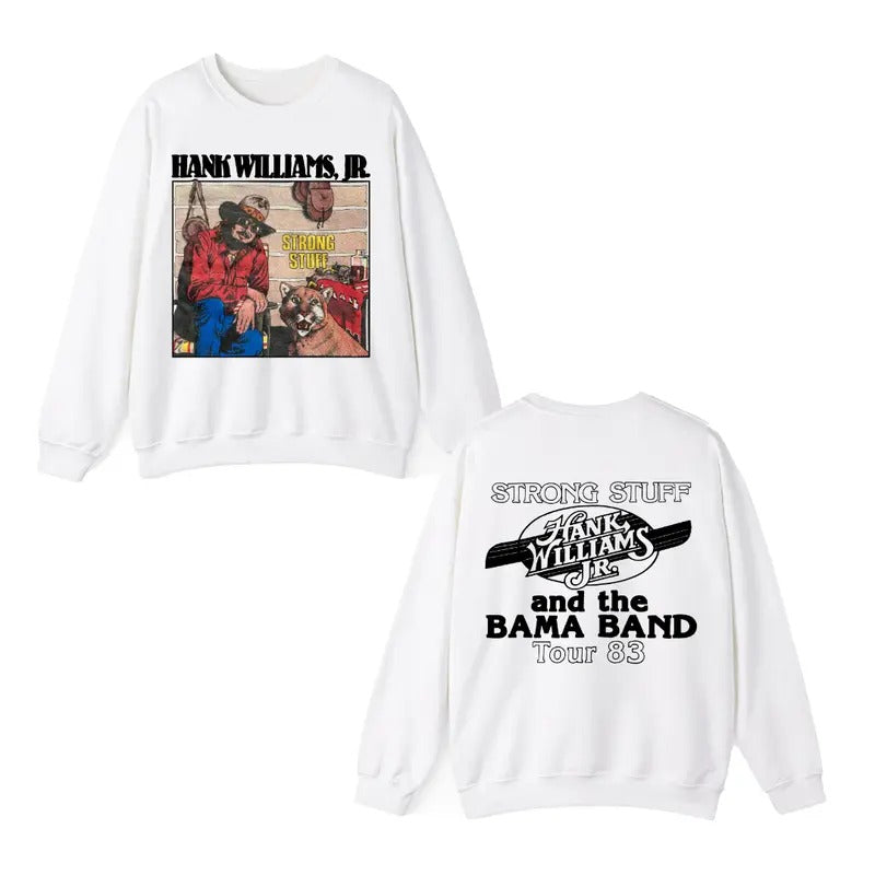 1983 Hank Williams Jr. & The Bama Band Strong Stuff Tour Sweatshirt
