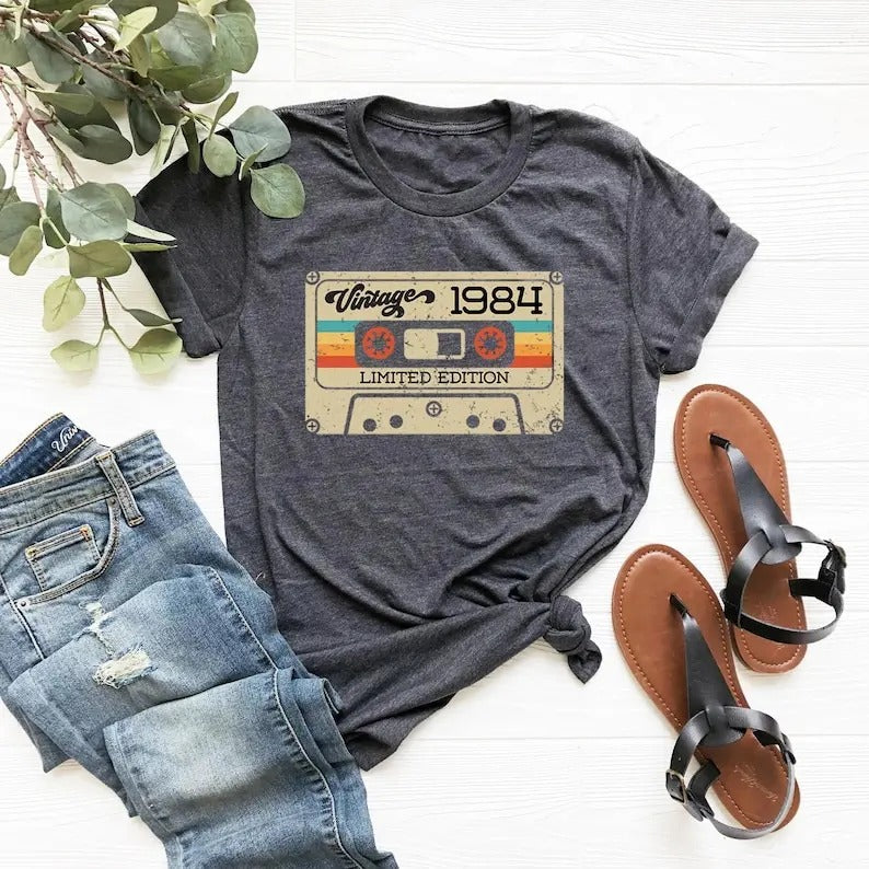 1984 Vintage Shirt, 1984 Birthday Shirt,39th Birthday Gift, 39th Birthday Gift Shirt, 1984 Vintage Tee,1984 Retro Shirt,1984 Cassette Shirt