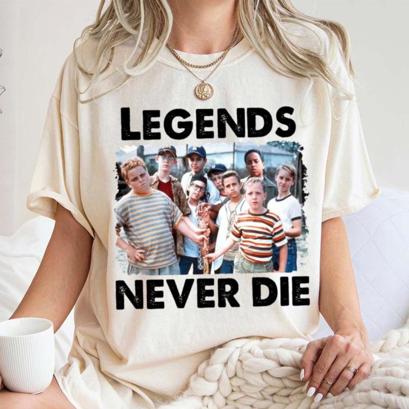 1990s Sandlot Legends Never Diie, Cute Baseball Mama Shirt, Gift For Baseball Lover Shirt, Unisex T-Shirt, Gifts For Friend, Short Sleeve Tee Shirt