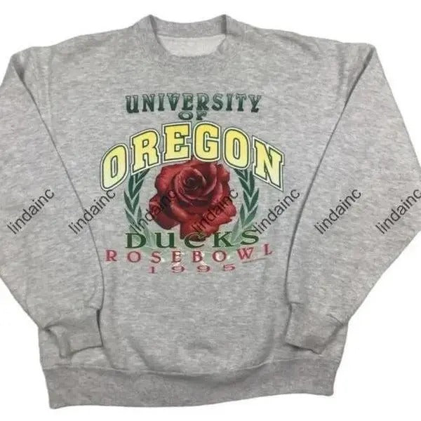 1995 Oregon Ducks university vintage rose bowl Crewneck sweatshirt shirt grey Menswear Athletic