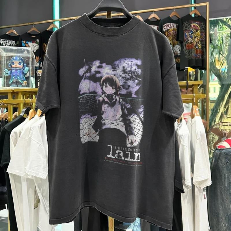 1999 Serial Experiments 'Lain' Rare Black T-Shirt Unisex Shirt Gift for him, Gift for her, Gift for fan