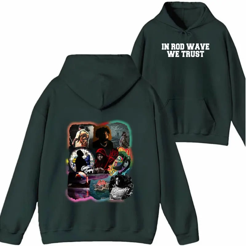 2 Side In Rod We Trust Sweatshirt, T-shirt, Hoodie, Full-album Concert Tour Graphic Tee, Unisex Casual Streetwear, Music Fan Gift, Rod Wave Fan Gift, Rapper Rap Shirt, Gift for Men for Women