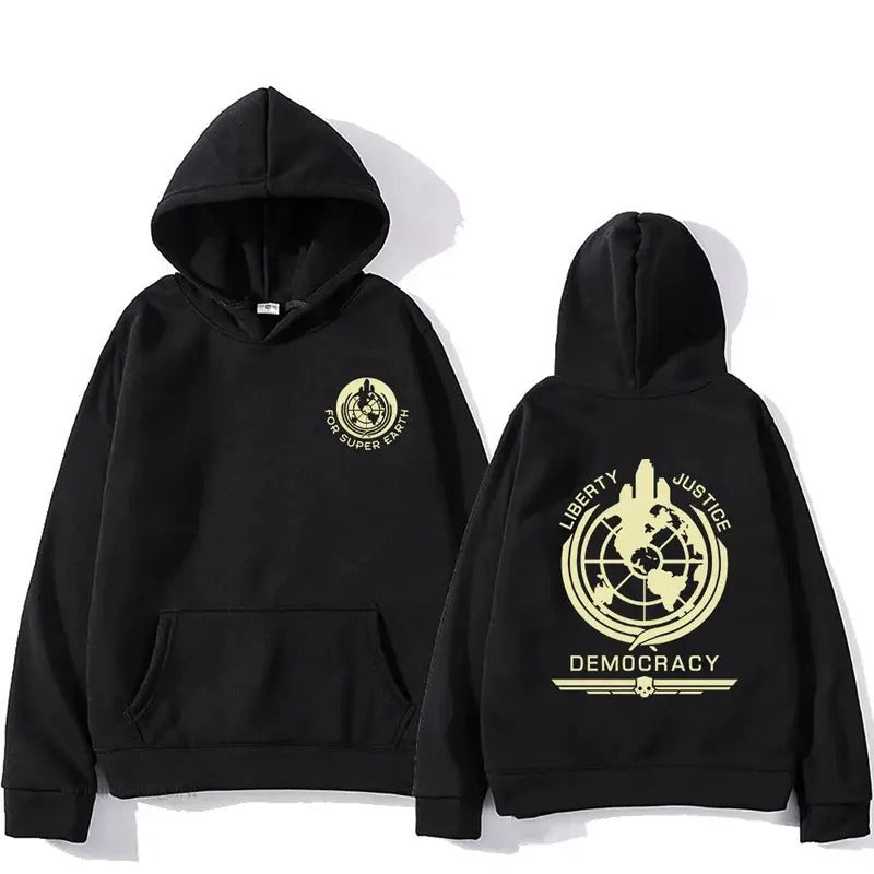 2 Sides Helldivers Game Hoodie, Gift For Fan, Gift For Her, Gift For Him