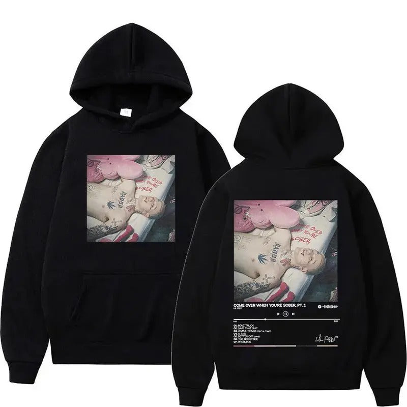 2 Sides Lil Peep Come Over When You're Sober Hoodie, Gift For Fan, Gift For Her, Gift For Him