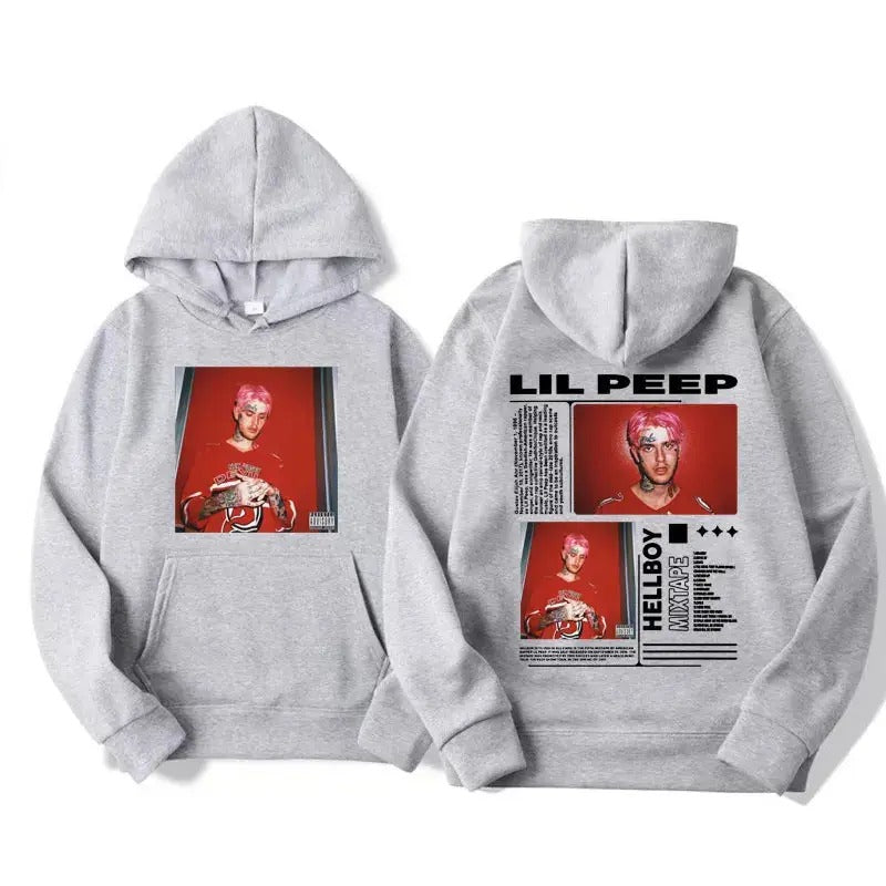 2 Sides Lil Peep Hellboy Hoodie, Gift For Fan, Gift For Her, Gift For Him