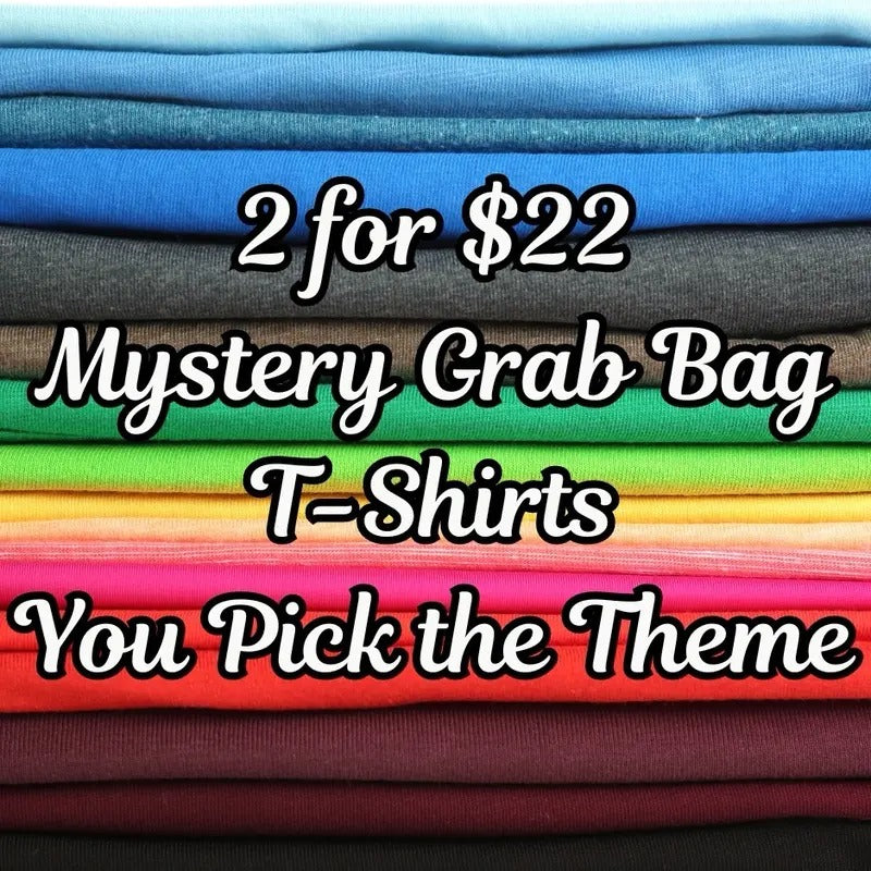 2 for $28 Mystery Grab Bag T-shirts You Pick the Theme