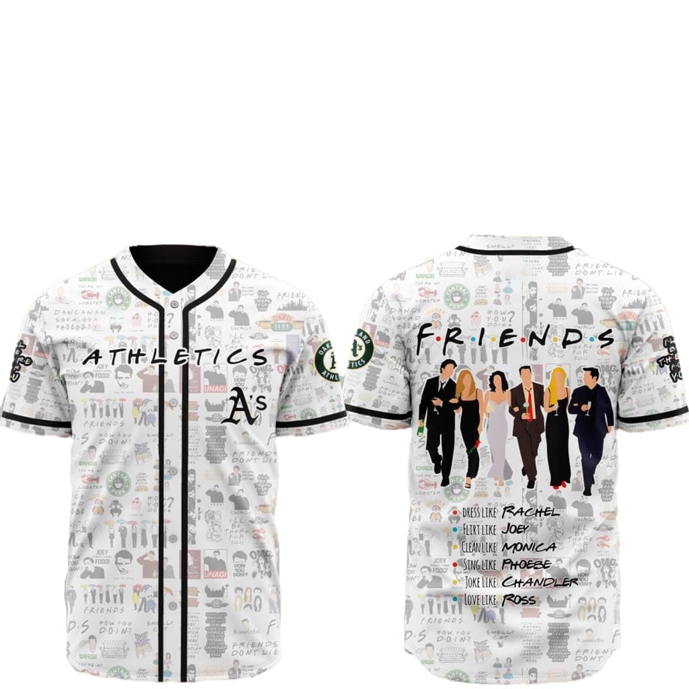 2025 Oakland Athletics Friends Baseball Jersey - Grishko.com
