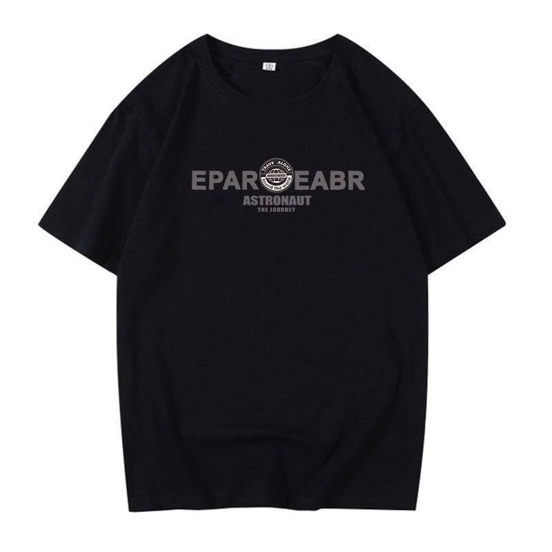 2025 Summer Short-Sleeved T-shirt Men's Korean Style Fashion Brand Trendy All-Match Letters Printed Loose Half-Sleeve Top