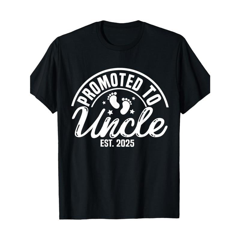 2025 The New Model Is Promoted To Uncle Text Printed Round Neck Short-sleeved T-shirt, Multi-size Adaptation, Four Seasons Daily Leisure Style Made in USA