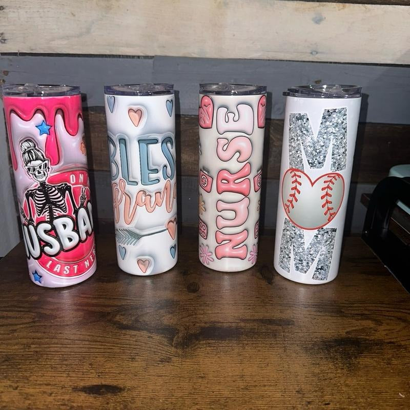 20oz Tumblers, Drinkware, Watter Bottles, Coffee, Trendy, - Perfect on the go Drinkware