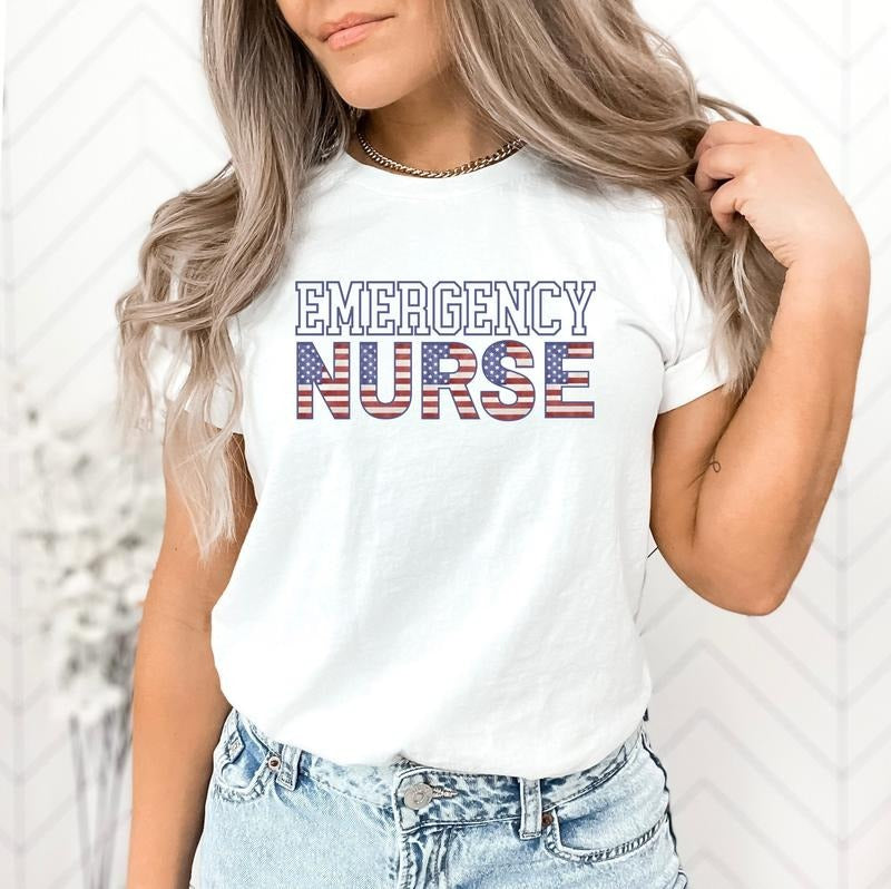 4th Of July Emergency Nurse Shirt 4th Of July Emergency Department Nurse Ed Nurse Shirt Emergency Department Nurse Er Nurse Rn Shirt