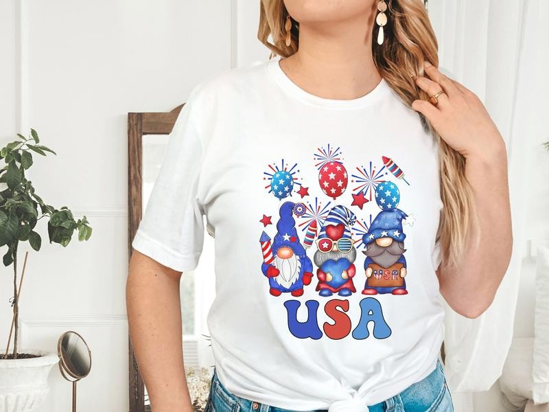 4th Of July Gnome Shirt 4th Of July Shirt Gnome Shirt Patriotic Shirt Independence Day Shirt 4th Of July Gift Usa Gnome Shirt