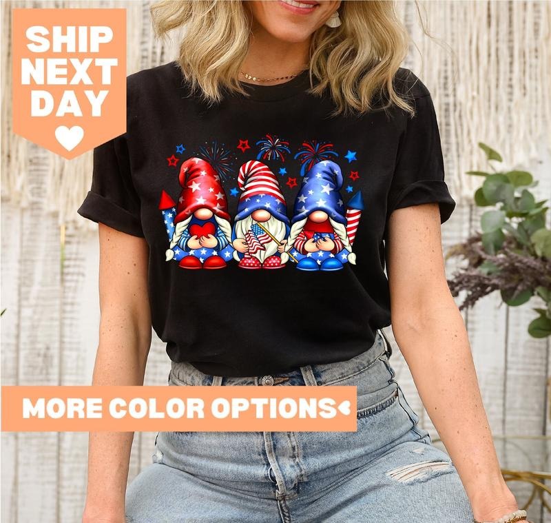 4th Of July Gnomes Shirt 4th Of July Gift Independence Day Gift 4th Of July Shirt Patriotic Shirt Independence Day Shirt Gnome Shirt