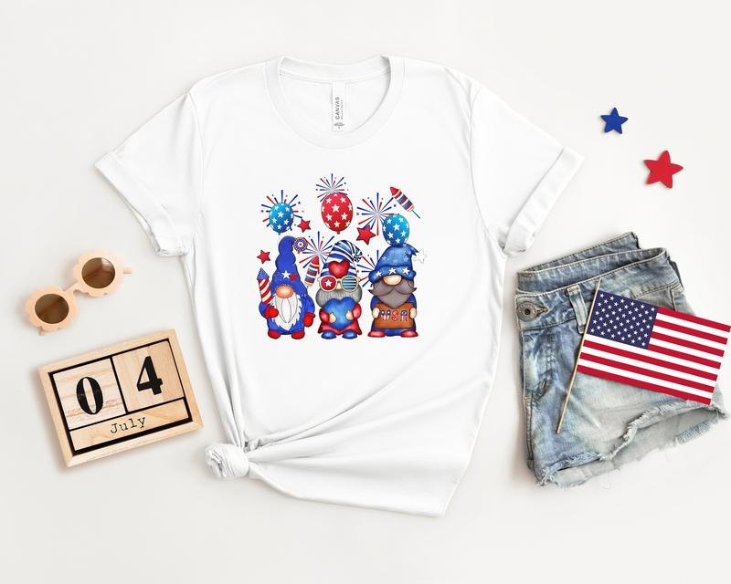 4th Of July Gnomes Shirt 4th Of July Tee Independence Day Gift 4th Of July Shirt Gnome Shirt Patriotic Shirt Independence Day Shirt