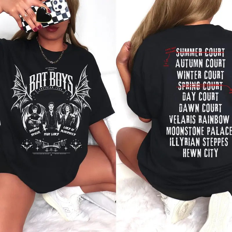 ACOTAR Bat Boys Shirt | Rhysand Shirt | Cassian | Azirel Unisex Tee, Velaris City Of Starlight Inspired Merch, SarahJMaas Book, TOG, CC, Crescent Shirt