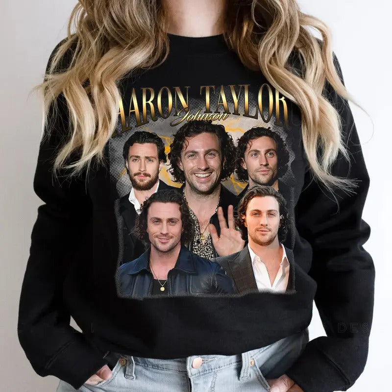 Aaron T.Johnson Vintage Tshirt, Aaron Johnson Shirt, Aaron Johnson in Kraven The Hunter Sweatshirt, Gift For Movies Lovers