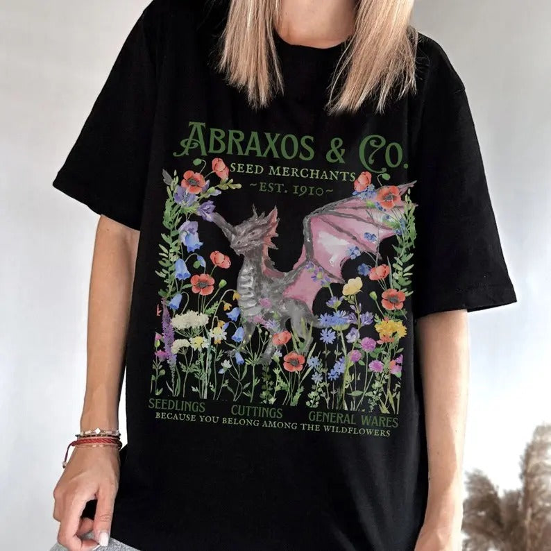 Abraxos Wyvern LICENSED Sarah J Maas Merch Acotar Shirt Velaris Shirt Book Swag Manon Blackbeak Throne Of Glass Crescent City Shirt Booktok