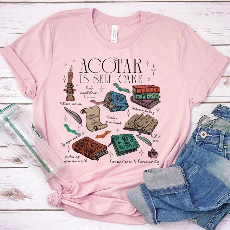 Acotar Is Self Care Shirt, Release Emotion, Connecting And Community, Escape Reality, Fall In Love Shirt, Empowerment And