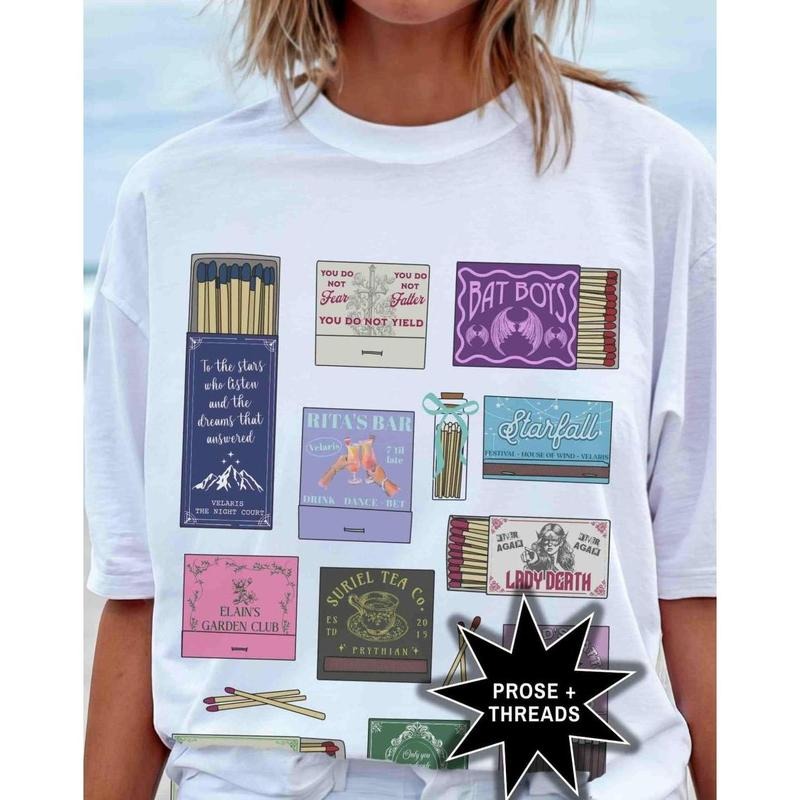 Acotar Matchbox Collage Shirt, Acotar Merch Velaris Sarah J Maas Sjm Gifts Bat Boys You Do Not Yield Lady Death Booktok Merch