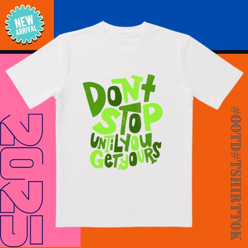 Empowerment Tee | 'Don't Stop' Embossed Gold | Daily/Street/Active Wear