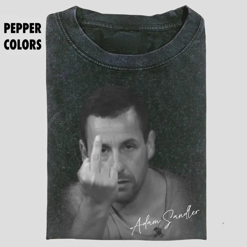 Adam Sandler Vintage Graphic Tee, Funny Adam Sandler Middle finger T-shirt, Movie Shirt, Unisex T-Shirt Gift For Menswear Menswear, Trendy Shirt