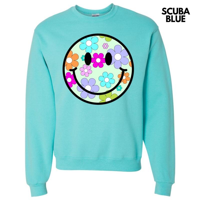 Adorable Floral Happy Face Sweatshirt 'NLB'