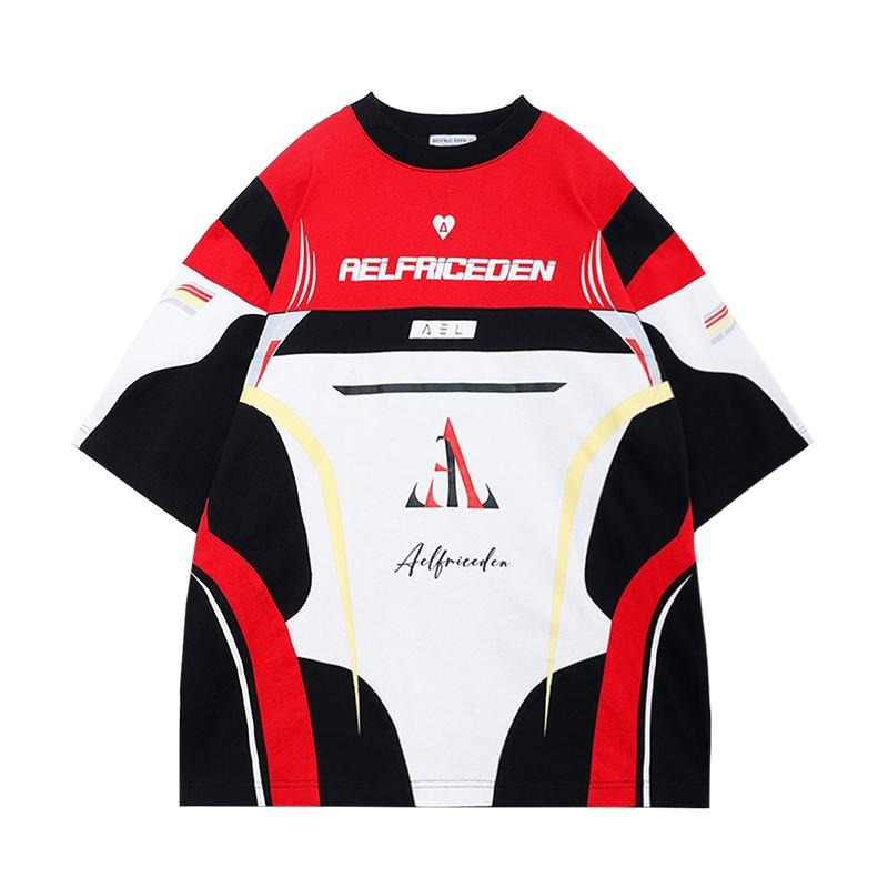 Aelfric Eden Color Blocking Print Racing Tee