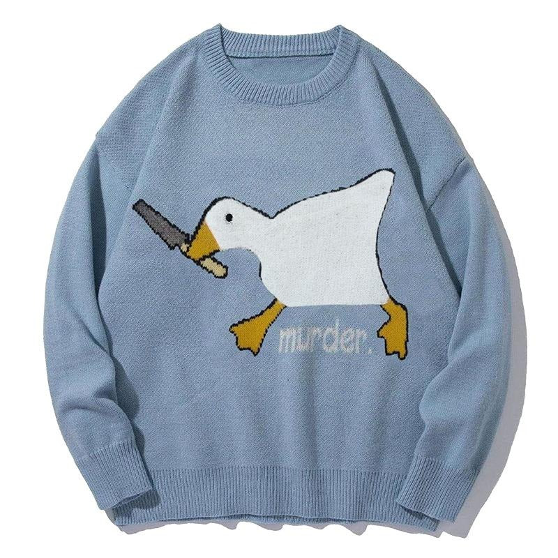 Aelfric Eden Cute Murder Goose Pattern Knit Sweater