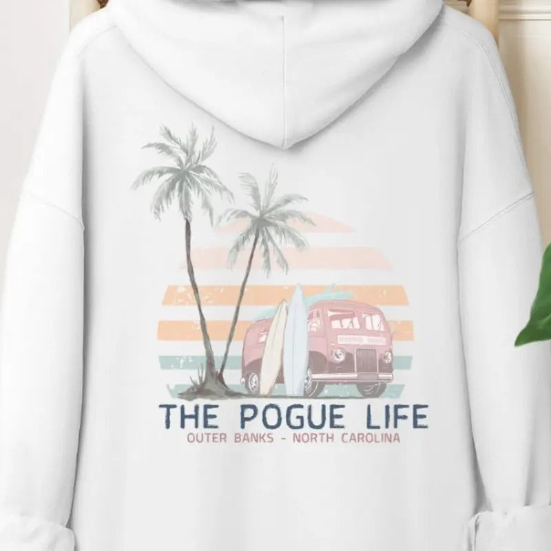 Aesthetic Outer Banks Hoodie The Pogue Life , Obx North Carolina Vacation Beach Hoodie , Pogue Life Trendy Sweatshirt