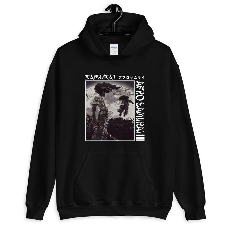 Afro Samurai Under Sun Japanese Manga Otaku Sword Warrior Unisex Hoodie