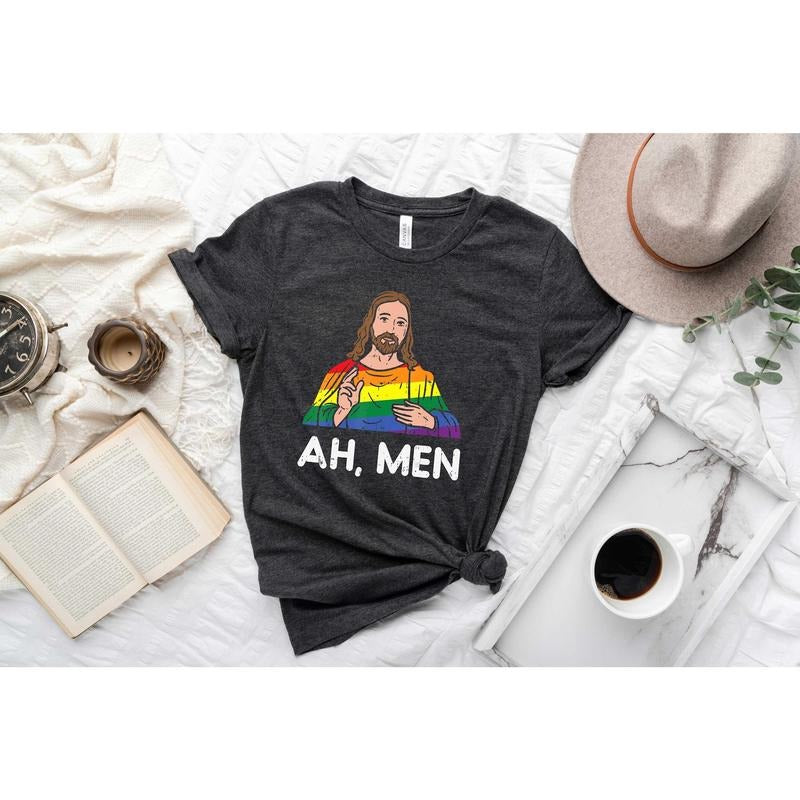 Ah Men LGBT Christian T Shirt Hoodie Sweater LGBT Christian Shirt Ah Men LGBT Unisex T-shirt Ah Men LGBT Shirt Ah Men T-shirt Gay Shirt