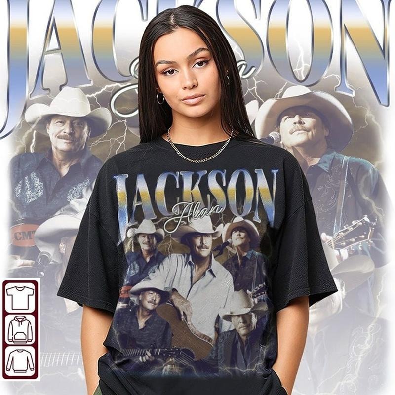 Alan Jackson 90s Vintage Alan Jackson Tee, Shirt, Tee, Merch Unisex Full Size