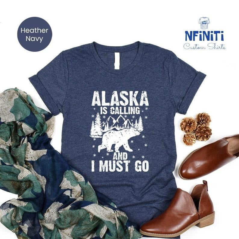 Alaska Shirts, Alaska Bear Shirt, Alaska Cruise Shirt, Alaska Nature Shirt, Alaska Gifts, Nature Lover Shirt, Wildlife Shirt, Vacation Shirt