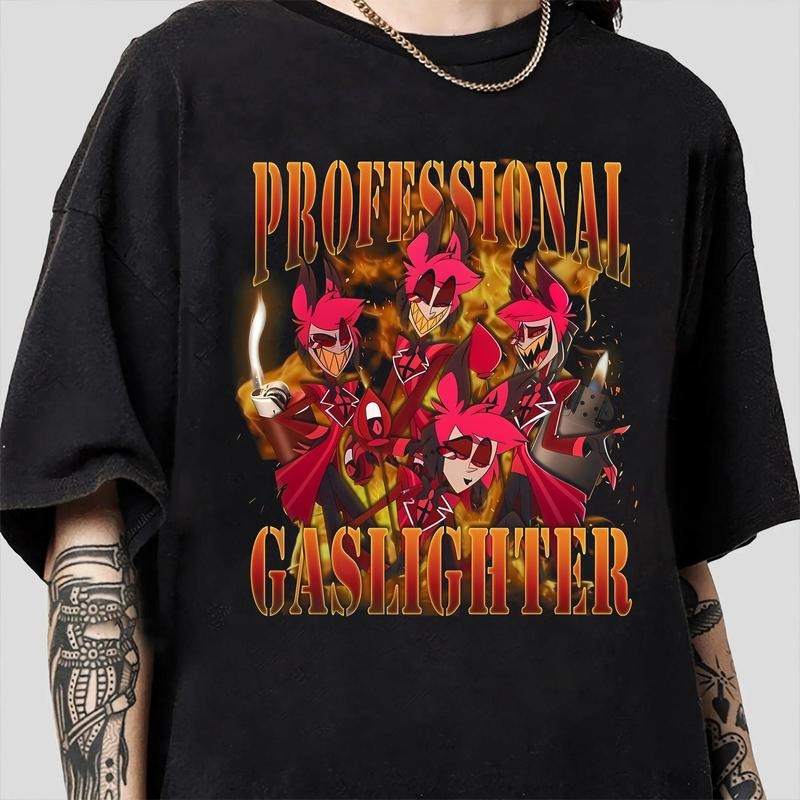 Alastor T-Shirt, Hazbin Hotel Characters, Hazbin Hotel T-Shirt, Hazbin Hotel Cartoon , Birthday Gift for fan, Helluva Boss Classic Fabric